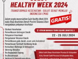 Dalam Rangka Memeriahkan Sulut Healthy Week 2024, Dinkes Sulut Gelar Pameran dan Pemeriksaan Kesehatan Gratis