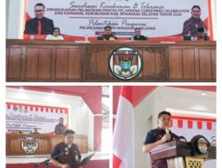 Pjs. Bupati Minsel, Hadiri Ibadah dan Sosialisasi Kerukunan serta Pelantikan Panitia Christmas Celebration dan Pelsis