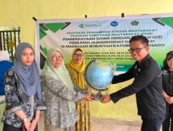 Jufri Sineke, S.Pd, SST, M.Si dan Tim Jurusan Gizi Poltekkes Kemenkes Manado Gelar Pengabdian Masyarakat di MIS Kayubulan