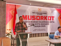 Richard Sualang Terpilih Pimpin KONI Manado, Janji Perkuat Pembinaan dan Fasilitas Olahraga