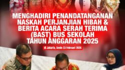 Wawali Richard Sualang Hadiri Penandatanganan Hibah Bus Sekolah Tahun Anggaran  2025